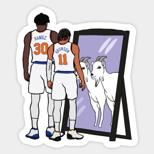 Julius Randle and Jalen Brunson Mirror GOATs Sticker